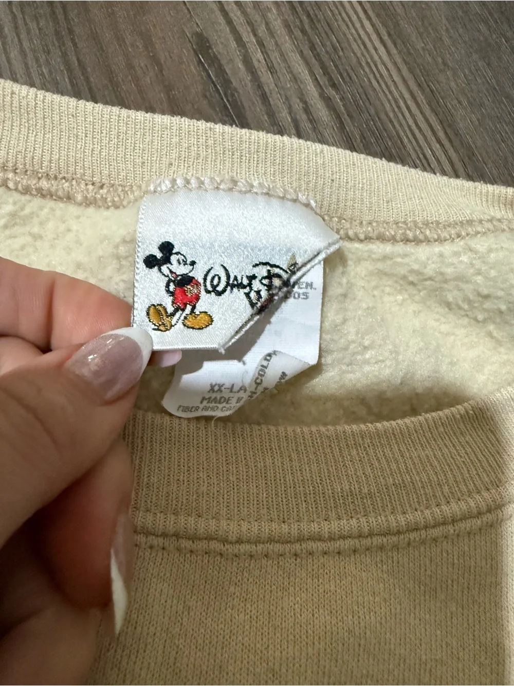 Vintage Disney Animal Kingdom Tiger Yin Yang Fleece Crewneck XXL Made In USA